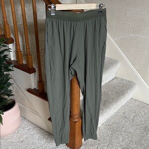 Gymshark Sage Green Wind Breaker Scrub Like Drawstring Pants